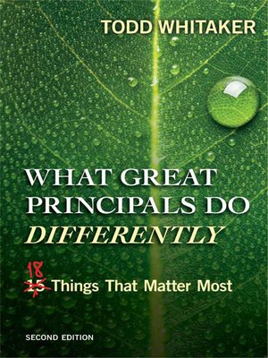 cover image of What Great Principals Do Differently